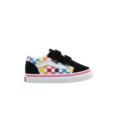 Pre-owned Vans Old Skool V Toddler 'rainbow Checkerboard' | Multi-color | Infant Size 8
