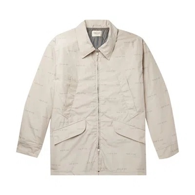 Pre-owned Fear Of God All Over Print Nylon Field Jacket 'bone' | Tan | Men's Size S