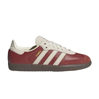 Pre-owned Adidas Originals Adidas Samba Og J 'preloved Ruby Cream White' | Red | Kid's Size 4.5