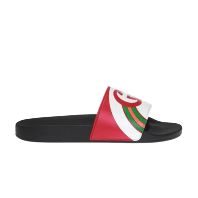 Pre-owned Gucci Logo Slide 'live Red' | Men's Size 9