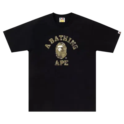 Pre-owned Bape Bitmap College Tee 'black' | Men's Size L