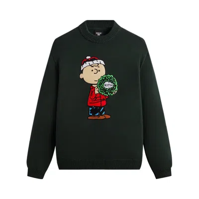 Pre-owned Kith For Peanuts Charlie Sweater 'stadium' | Green | Men's Size L