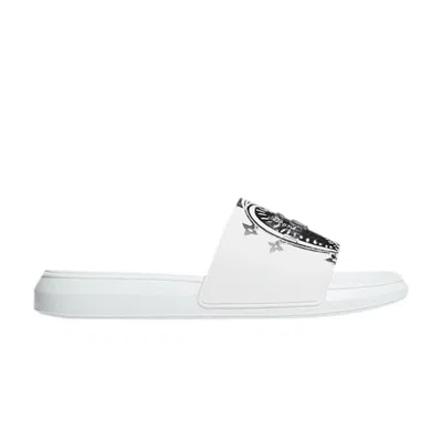 Pre-owned Alexander Mcqueen Pool Slide 'heart Logo - White' | Men's Size 44