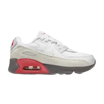 Pre-owned Nike Air Max 90 Ps 'white Light Silver Flat Pewter' | Kid's Size 12