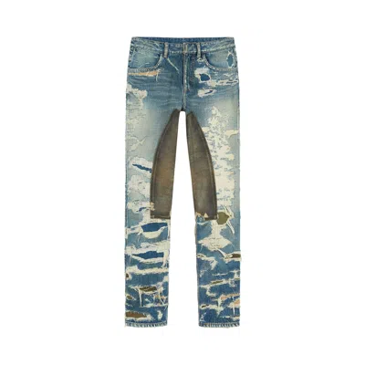 Pre-owned Givenchy Matthew Williams Distressed Jeans 'medium Blue' | Men's Size 33