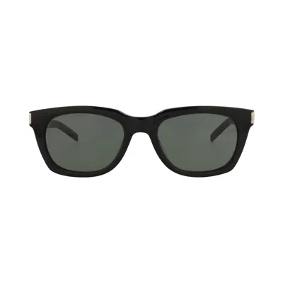 Pre-owned Saint Laurent Square Sunglasses 'black/silver/grey' | Men's Size Onesize