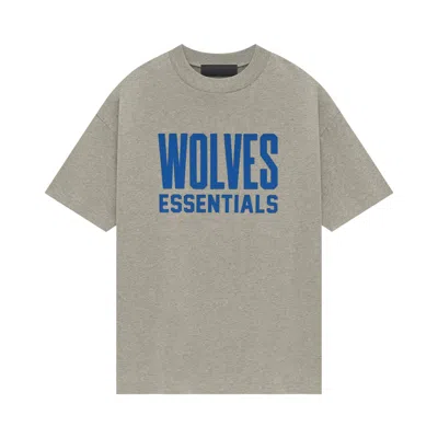 Pre-owned Essentials Fear Of God  X Nba Minnestota Timberwolves Tee 'grey Blue' | Men's Size Xl