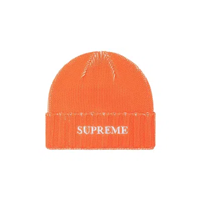 Pre-owned Supreme Overprint Beanie 'orange' | Men's Size Onesize
