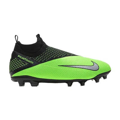 Pre-owned Nike Phantom Vision 2 Elite Dynamic Fit Mg Gs 'black Green Strike' | Kid's Size 5.5