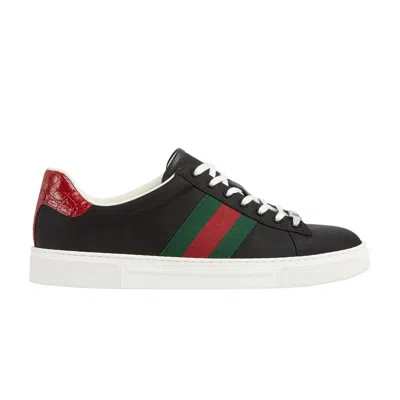 Pre-owned Gucci Ace Sneaker 'black Nylon' | Men's Size 6