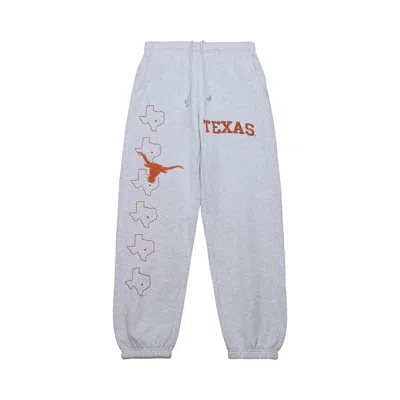 Pre-owned Cactus Jack By Travis Scott X Mitchell & Ness University Of Texas Sweatpants 'grey Heather' | Men's