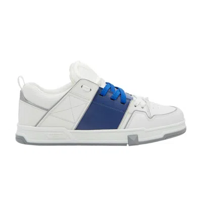 Pre-owned Valentino Garavani Valentino Valentino Open Skate Sneaker 'white Blue' | Men's Size 45.5