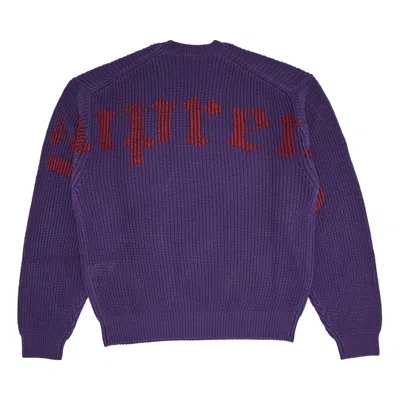 Pre-owned Supreme Old English Printed Sweater 'purple' | Men's Size M