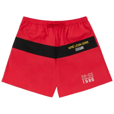Pre-owned Aimé Leon Dore 38-gs Offshore Paneled Short 'red' | Men's Size L