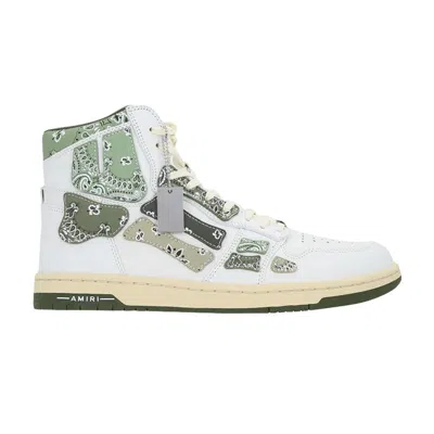 Pre-owned Amiri Skel Top High 'bandana - Olive' | White | Men's Size 41