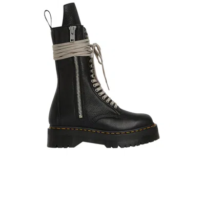 Pre-owned Rick Owens Dr. Martens X  Strobe Calf Length Boot 'black' | Men's Size 43