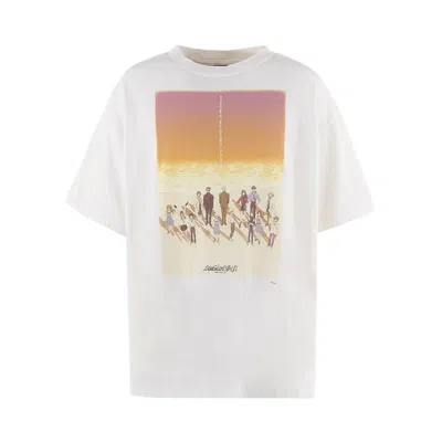 Pre-owned Saint Mxxxxxx X Evangelion X Geeks Rule Tee 'orange/white' | Men's Size Xl