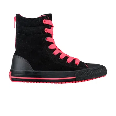 Pre-owned Converse Chuck Taylor All Star Hi-rise Boot X-hi Gs 'black Hot Punch' | Kid's Size 6