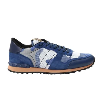 Pre-owned Valentino Garavani Valentino Valentino Rockrunner 'blue Camo' | Men's Size 40