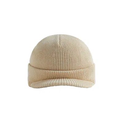 Pre-owned Kith For The New York Yankees Visor Beanie 'sandrift' | Cream | Men's Size Onesize