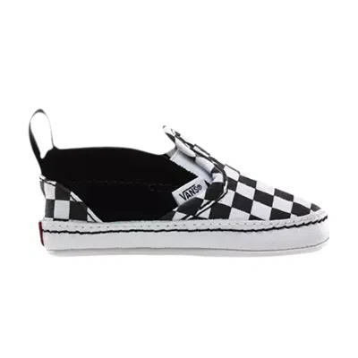 Pre-owned Vans Slip-on V Crib 'checker - Black White' | Infant Size 6