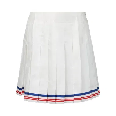 Pre-owned Casablanca Printed Tennis Skirt 'par Avion' | White | Women's Size 38