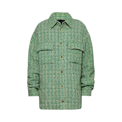 Pre-owned Amiri Boucle Padded Overshirt 'palm Green' | Men's Size Xxl