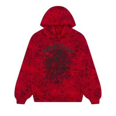 Pre-owned Sp5der Og Tree Camo Hoodie 'red' | Men's Size M