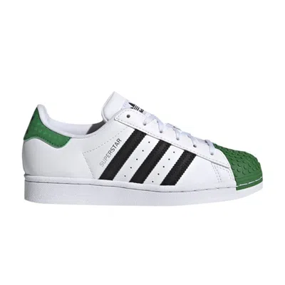 Pre-owned Adidas Originals Adidas Lego X Superstar J 'white Green' | Kid's Size 5
