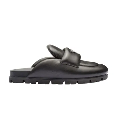 Pre-owned Prada Wmns Soft Padded Nappa Leather Sabots 'black' | Women's Size 5