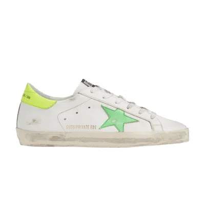 Pre-owned Golden Goose Superstar Low 'white Green Yellow' | Men's Size 39