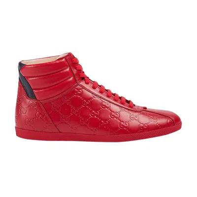 Pre-owned Gucci Signature High Top 'red' | Men's Size 8.5