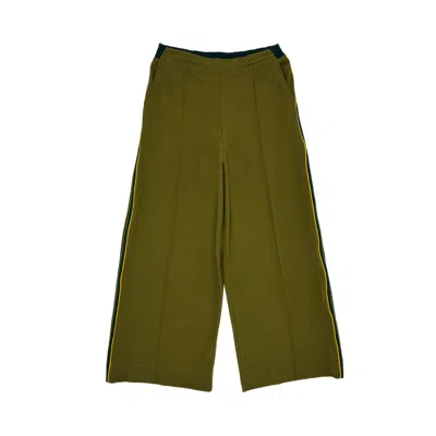 Pre-owned Nicholas Daley Wide Leg Track Pant 'army Green' | Men's Size 34