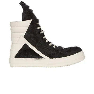 Pre-owned Rick Owens Lido Runway Geobasket High 'black Milk' | Men's Size 41