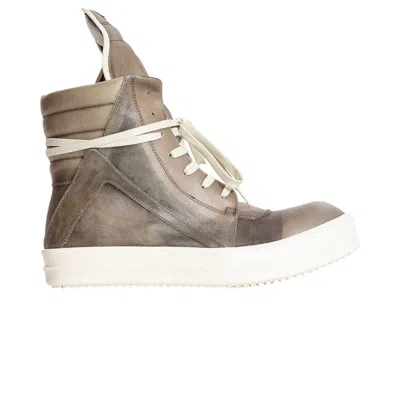 Pre-owned Rick Owens Hollywood Geobasket High 'dust Milk' | Grey | Men's Size 43