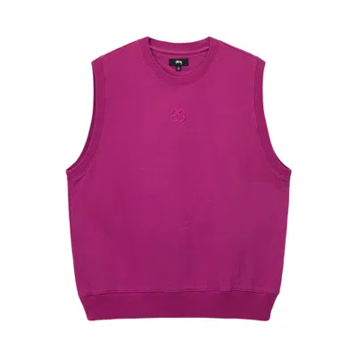 Pre-owned Stussy Ss-link Fleece Vest 'magenta' | Purple | Men's Size L
