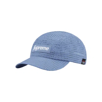 Pre-owned Supreme Preforated Camp Cap 'slate' | Blue | Men's Size Onesize