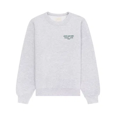 Pre-owned Aimé Leon Dore Artiste Crewneck Sweatshirt 'silver Mix' | Grey | Men's Size L