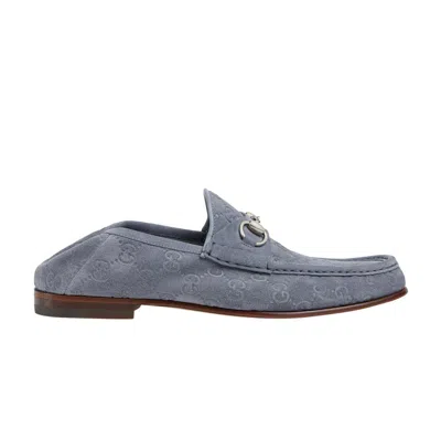 Pre-owned Gucci Horsebit 1953 Loafer 'gg Suede - Grey' | Men's Size 7 In Gray