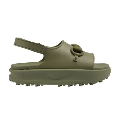 Pre-owned Gucci Horsebit Flatform Sandal 'green' | Men's Size 9