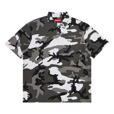 Pre-owned Supreme Washed Camo Polo 'snow Camo' | Multi-color | Men's Size S