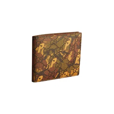 Pre-owned Gucci X Palace Gg-p Supreme Bi-fold Wallet 'camouflage' | Multi-color | Men's Size Onesize