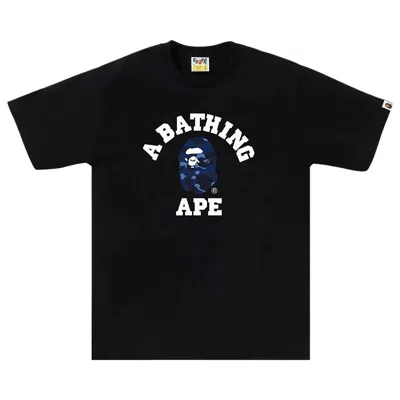 Pre-owned Bape Color Camo College Tee 'black/navy' | Men's Size Xxl