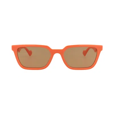 Pre-owned Gucci Square Sunglasses 'orange/brown' | Men's Size Onesize