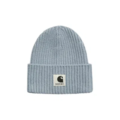Pre-owned Carhartt Wip X Sacai Beanie 'light Blue' | Men's Size Onesize