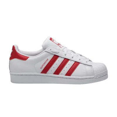 Pre-owned Adidas Originals Adidas Superstar J 'white Scarlet' | Kid's Size 7
