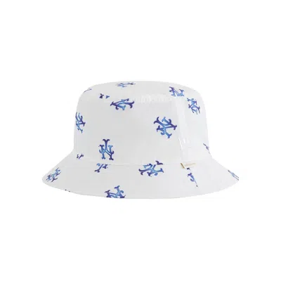 Pre-owned Aimé Leon Dore X New Era Mets Nylon Bucket Hat 'white' | Men's Size L/xl