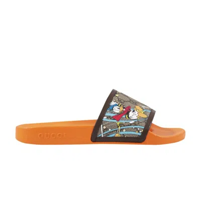 Pre-owned Gucci Disney X  Pool Slide 'pursuit Donald Duck' | Multi-color | Men's Size 12