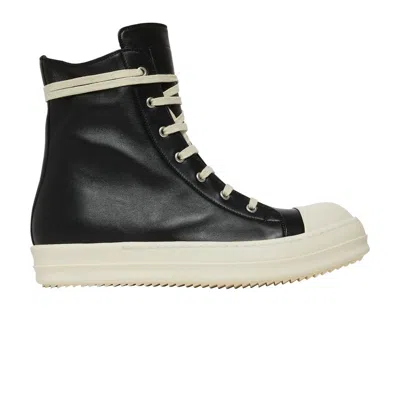 Pre-owned Rick Owens Strobe Leather High 'black Milk' | Men's Size 43