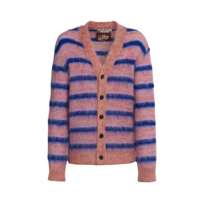 Pre-owned Marni Mohair Striped Cardigan 'apricot' | Multi-color | Men's Size 52